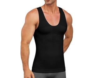 SLIMBELLE Débardeur de compression amincissant pour homme - Contrôle du ventre - Débardeur sans couture