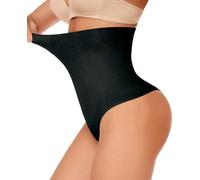 SLIMBELLE Femme Culotte Sculptante Culotte Gainante Ventre String Tanga Plat Taille Haute Gaine Amincissante Panty Minceur Gainante Invisible Lingerie Sculptante Amincissante Effet,Noir,XL/2XL