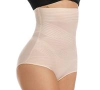 SLIMBELLE® Femme Culotte Sculptante Gainante Panty Invisible à Taille Haute Gaine Amincissante Ventre Plat Shapewear Minceur Body Shaper Beige avec Armature, S