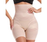 SLIMBELLE® Femme Culotte Sculptante Gaine Amincissante Taille Haute Ventre Plat Invisible Gainante Lingerie Minceure Panties - Beige - Taille L
