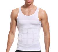 SLIMBELLE® Homme Débardeur Sculptant Maillot de Corps Amincissant Gilet Gainant Shirt Minceur Ventre Plat T-Shirt de Compression Gaine Top Body Shaper Noir&Blanc&Bleu&Gris