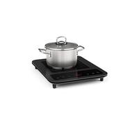SlimChef Plaque de cuisson à induction en vitrocéramique - minuterie 3h - 1800W - inox brossé