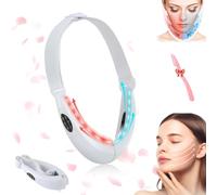 Slimdefine Face Massager, Slimdefine V Face Beauty Device, Slimdefine Jawline Massager, Electric Double Chin Reducer and V Line Face Lifting Machine, Straps are Freely Adjustable (White)