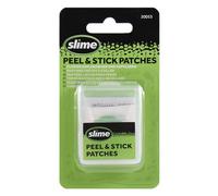 Slime 20053 Kit de Rustines pour Vélo Skabs, pour Réparation de Crevaison de Chambre à Air de Vélo, Contient 6 Rustines, 1 Râpe Métal