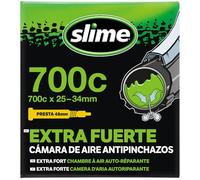 Slime Chambre à Air de Vélo avec Produit Anti-crevaison, Auto, Prévention et Réparation 700x28/35C, Black, 28/32-622 mm Presta