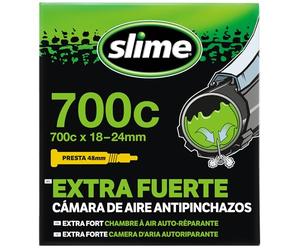 Slime 30062 Chambre à Air de Vélo avec Produit Anti-crevaison Slime, Auto-réparation, Prévention et Réparation, Valve Presta, 28/32-622 mm (700 x 28/32c)