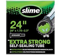 Slime 30082 Chambre à Air de Vélo avec Produit Anti-crevaison, Auto-réparation, Prévention et Réparation, Valve Schrader, 47/57-507 mm (24" x 1,75-2,125")