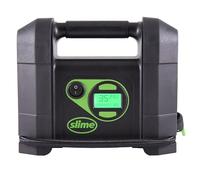 Slime 40047 Tire Inflator, Portable Car Air Compressor, Rugged, Inflate Right Automatic Shut Off, with Digital 99 psi Display, Long Hose and LED Light, 12V, 4 Min Inflation
