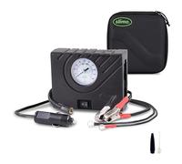 Slime 40061-95 Gonfleur pour pneus, Power Sport pour scooters et mobylettes, compact, léger, analogique, comprend une lampe à LED et un tuyau à raccordement rapide, gonflage en 12 min