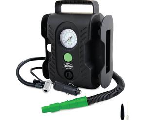 Slime 40066 Compresseur Multi-Purpose Tyre Kompressor 7 bar adaptateur 12V pour un fonctionnement filaire, manomètre analogique, avec lampe de travail
