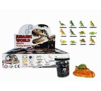 Slime 80g Dinosaurus 6cm mélange d'espèces 24pcs dans la boîte