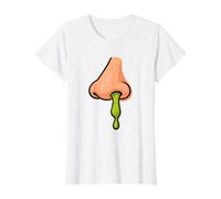 Slime Amusant, Nez Qui coule, Sinus T-Shirt Graphique avec Valeur, Femme, Blanc, M