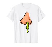 Slime Amusant, Nez Qui coule, Sinus T-Shirt Graphique avec Valeur, Homme, Blanc, S
