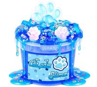 Slime bleu croustillant en forme de patte de chat, super doux et non collant, idéal pour les cadeaux d'anniversaire pour filles et garçons, cadeaux de fête, cadeaux de Noël (300 ml)