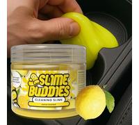 Slime Buddies Mastic Gel de Nettoyage de Voiture - Outil de détail d'intérieur parfumé au Citron pour Porte-gobelets, grilles d'aération et Clavier - Accessoires de Nettoyage de Voiture réutilisables