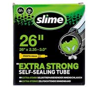 Slime Chambre à Air de Vélo avec Produit Anti-crevaison Slime, Auto-réparation, Prévention et Réparation, 26 x 2.35-3.0, Noir