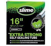Slime Chambre à Air de Vélo avec Produit Anti-crevaison Slime, Auto-réparation, Prévention et Réparation, 16 x 1.1-1.4"