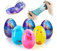 Slime Enfant, RosyFate 6 PCs œuf de Slime, Slime Fluffy Cadeau de Pâques, pour Remplir Les Paniers, Doux et Non Collant, Ensemble de Jouets Anti - Stress pour Adultes et Enfants
