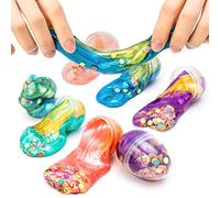 Slime Enfant, RosyFate 6 PCs œuf de Slime, Slime Fluffy Cadeau de Pâques, pour Remplir Les Paniers, Doux et Non Collant, Ensemble de Jouets Anti - Stress pour Adultes et Enfants