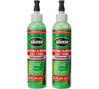 Slime, Prévenir et Réparer Mastic pour Chambre à air Anti-crevaison pour vélo, prévention et réparation Cycling, Vert, 237ml x 2