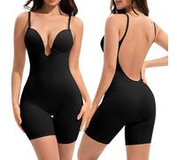 Slimers Body gainant dos nu avec effet gainant et plongeant dans le dos - Soutien-gorge amincissant intégré pour femme, noir, Large