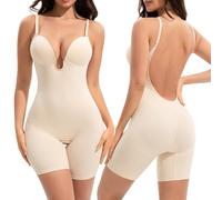 Slimers Body gainant dos nu avec effet gainant et plongeant dans le dos - Soutien-gorge amincissant intégré pour femme, beige, X-Large