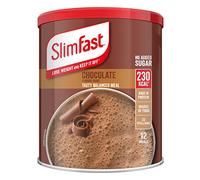 SlimFast Poudre de Remplacement à Forte Teneur en Protéines Saveur Chunky Chocolat, 12 Portions