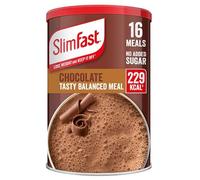 SlimFast Shake substitut de repas pour perte de poids et alimentation équilibrée, vitamines et minéraux, faible en calories, riche en protéines, saveur chocolat, 16 portions, 600 g, l'emballage peut v