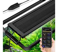 SlimLED Rampe LED Aquarium avec la Fonction Minuterie, Bluetooth Smart APP Control Fish Tank Light, Éclairage Réglables à Spectre Complet pour Plantes d'Aquarium d'eau Douce,45-60CM 20W 1365LM