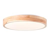 SLIMLINE BOIS Plafonnier bois clair/blanc LED intégrée