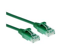 Slimline - Cordon de raccordement - RJ-45 (M) pour RJ-45 (M) - 1 m - U/UTP, non blindé - CAT 6 - démarré, sans halogène, moulé, sans crochet - vert,