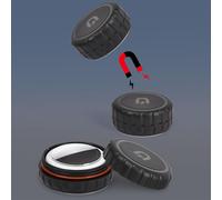 Slimming Magnetic & Adhesive Case,[Pack Of 2] Ipx8 Waterproof Airtag Holder For Bike,Tv Remote,Drone,Wallet (Black) Noir