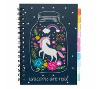 Slimming World Journal alimentaire compatible avec le Nouvel An 2025, planificateur, 7 semaines, carte de compte à rebours avec autocollants, intercalaires à faire soi-même (licorne)