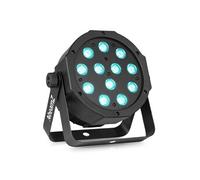 BeamZ SLIMPAR37 Projecteur PAR LED RGBW - 12 LEDs de 4 Watts, modes DMX 4 ou 8 canaux, mode autonome Noir