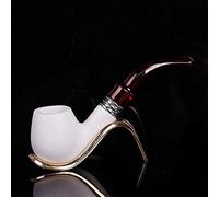 SlimpleStudio Pipe en écume de mer de haute qualité Pipe à tabac Cigar Pipe écume de mer Blanc Meerschaum pour les amis