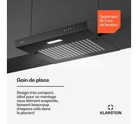 SlimVent 60 Black hotte aspirante pour de l'air frais en cuisine A+