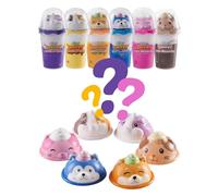 SLIMY Soft & Squishy Collectibles - 150 g de pâte à modeler originale Slime pour enfants avec slime en deux couleurs et figurine amusante anti-stress