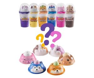 SLIMY Soft & Squishy Collectibles - 150 g de pâte à modeler originale Slime pour enfants avec slime en deux couleurs et figurine amusante anti-stress