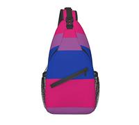 Sling Backpack Bisexual Pride Flag Travel Randonnée Daypack Pattern Rope Crossbody Shoulder Bag