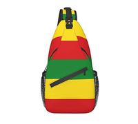 Sling Backpack Rastafari Flag Travel Randonnée Daypack Pattern Rope Crossbody Shoulder Bag