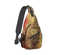 Sling Backpack Voyage Randonnée Daypack Collage-Icons-Of-London Corde Crossbody Sac à bandoulière
