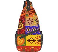 Sling Bag, African National Patterns Print Crossbody Sling Backpack for Casual Shoulder Women and Men