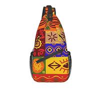Sling Bag, African National Patterns Print Crossbody Sling Backpack for Casual Shoulder Women and Men
