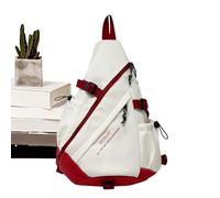 Sling Bag - Étudiants Paquet Décontracté, Sac de Transport Quotidien | Sac de Voyage Compact, Paquet D'épaule Sportif, Feuilles De Grande Capacité, Sac À Dos, Paquet De Coffre De Style Sport, Rouge