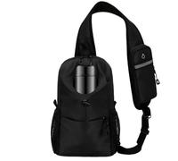 Sling Bag for Men, Adjustable Waterproof Chest Bag with Bottle Pocket, Riding Hiking Outdoor Large Capacity Crossbody