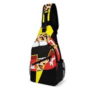 Sling Bag Lèvres Rouges Thunder Bolt Imprimé Léopard Sexy Sac Business Anti-Vol Sac À Main Portable Sac Bandouliere Pour Course À Pied Sport Plein Air