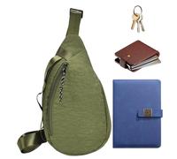 Sling Bag pour homme - Sac de poitrine pour homme - Sac à bandoulière tendance avec plusieurs poches et sangles réglables - Sac banane de course - Support de téléphone portable tendance pour les