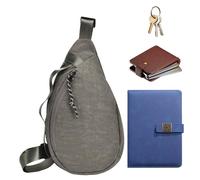 Sling Bag - Sac pour homme avec harnais réglable multi-poches | Sac de poitrine, mode pour voyage, sport, randonnée, camping, travail et libre, 3, riferimento alla descrizione, voir