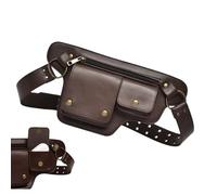 Sling Bag - Waist Bag | 32x2.5x17cm PU Leather Bags with Practical Functions, Lightweight 0.25kg Fanny Pack with Adjustable Strap, Belt Pouch Accessory, Pirate Cosplay Belt Bags for Travel