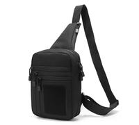 Sling Chest Sac à bandoulière étanche, sac de poitrine multifonction pour sports de plein air, grande capacité, petit sac à dos pour camping et randonnée avec sangle de transport réglable, Noir , Sac